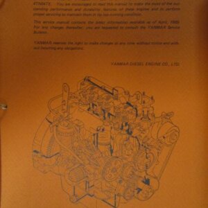 Yanmar Industrial Diesel Engine TN Series Service Manual