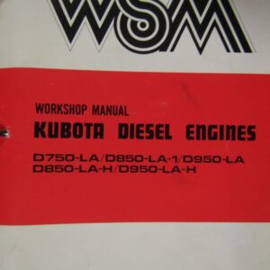 Kubota D750LA D850LA1 D950LA D850LAH D950LAH Diesel Engines Workshop Service Repair Manual