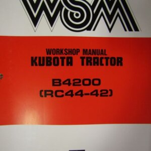 Kubota B4200 (RC4442) Tractor Workshop Service Repair Manual