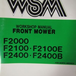 Kubota F2000 F2100 F2100E F2400 F2400B Front Mower Workshop Service Repair Manual