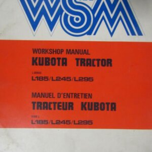 Kubota L185 L245 L295 Tractor Workshop Service Repair Manual
