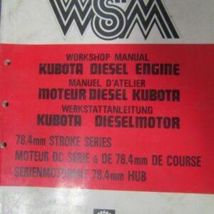 Kubota 78.4 mm Stroke Series Diesel Engine Workshop Service Repair Manual