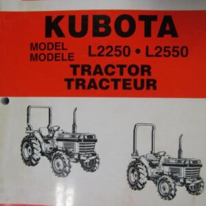 Kubota L2250 L2550 Tractor Parts List