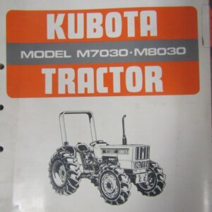 Kubota M7030 M8030 Tractor Parts List