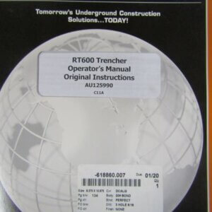 ASTEC RT600 Trencher Operators Manual AU125990