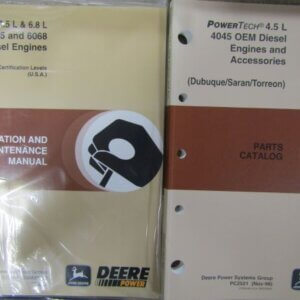 John Deere Power Tech 4045 and 6068 OEM Diesel Engine Two Book Set