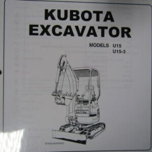 Kubota U15 U153 Excavator Operators Manual 1BAAEASAP0470