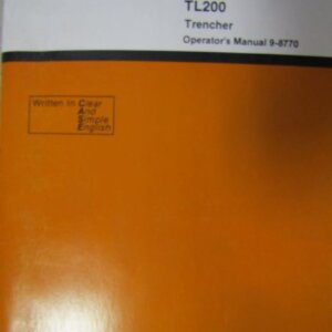 Case TL200 Tractor Operators Manual From 98770