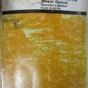 Case DH5 with Steering Wheel Option Trencher Operators Manual 98210