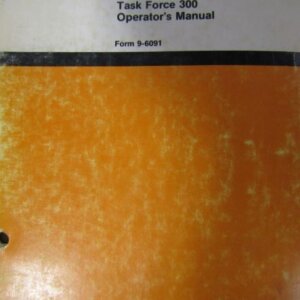 Davis Task Force 300 Trencher Operators Manual 96091