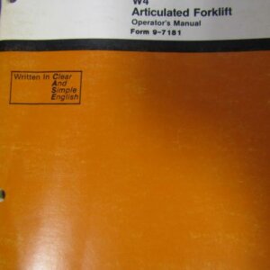 Case W4 Articulated Forklift Operators Manual 97181