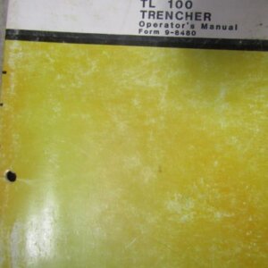 Case TL100 Trencher Operators Manual 98480