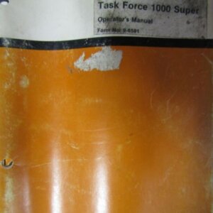 Davis Task Force 1000 Super Trencher Operators Manual 96581