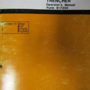Case 25 + 4 XP Trencher Operators Manual 9-7250