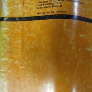 Davis Fleet Line 10 + 2 With Transport Drive and Fleet Line 12 + 2 Trencher Operators Manual H006536