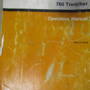 Case 760 Trencher Operators Manual 911210