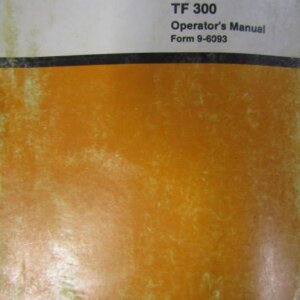 Case TF300 Trencher Operators Manual 96093