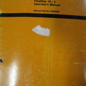 Davis Fleet Line 10 + 2 Trencher Operators Manual H005900