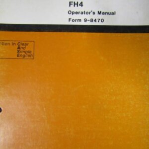 Case FH4 Backhoe Loader Operators Manual 98470