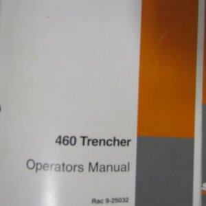Case 460 Trencher Operators Manual 925032