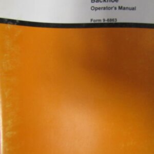 Case Backhoe Operators Manual 96863