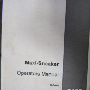 Case Maxi Sneaker Operators Manual 96444