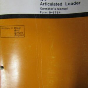 Case W4 Articulated Loader Operator's Manual 9-6764