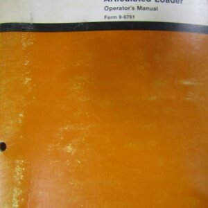 Davis W4 Articulated Loader Operators Manual 96761