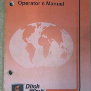 Ditch Witch 1620 Trencher Operators Manual