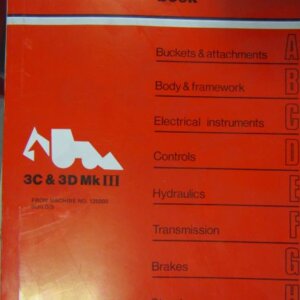 JCB 3C and 3D Mk III Excavator Loader Owner Parts Book 125000