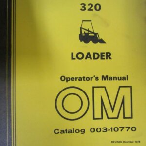 OMC 320 Mustang Loader Operators Manual 00310770