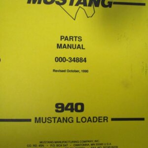 OMC 940 Mustang Loader Parts Manual 00034884