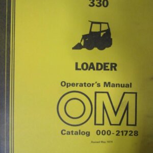 OMC 330 Mustang Loader Operators Manual 00021728