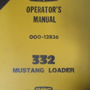 OMC 332 Mustang Loader Operators Manual 00012836