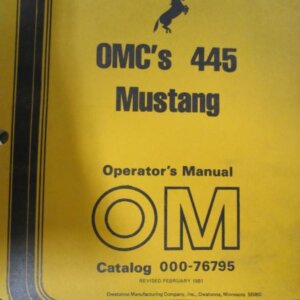 OMC 445 Mustang Loader Operators Manual 00076795