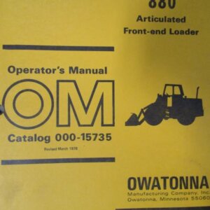 OMC 880 Articulated Front-End Loader Operators Manual 00015735