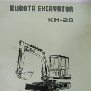 Kubota KH28 Excavator Operators Manual