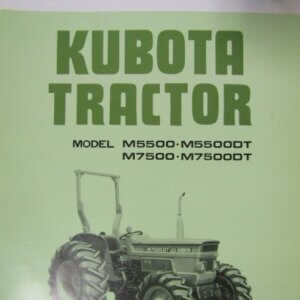Kubota M5500 M5500DT M7500 M7500DT Tractor Operators Manual