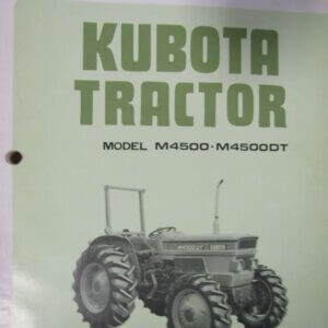 Kubota M4050 M4050DT Tractor Operators Manual