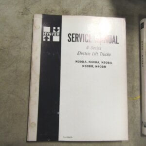 Hyster N-Series Electronic Lift Trucks/Forklifts Service Manual