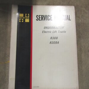 Hyster Ordermaster Electric Forklift Service Manual