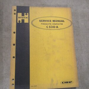 Hyster C530A Pheumatic Compactor Service