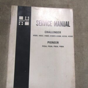 Hyster Challenge and Pioneer Forklift Service Manual