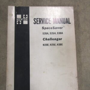 Hyster Space Saver and Challenger Forklift Service Manual