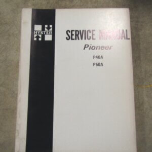 Hyster Pioneer Service Manual Forklift