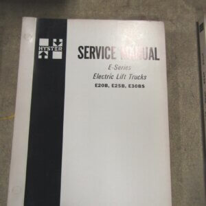Hyster Elect Forklift/Lift Truck Service Manual