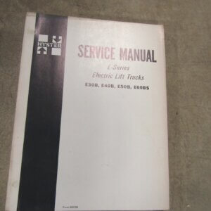 Hyster Electric Forklift/Lift Truck Service Manual