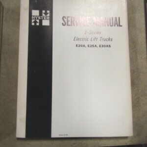 Hyster Electric Forklift/Lift Truck Service Manual