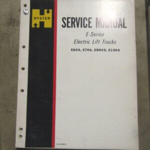 Hyster Electric Lift Trick/Forklift Service Manual