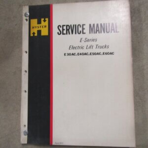 Hyster Electric Lift truck/Forklift Service Manual